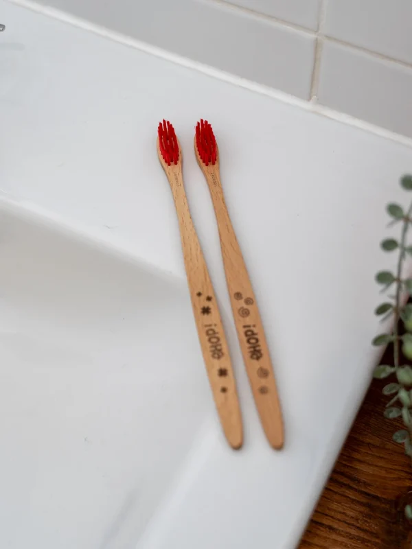 Brosses à dents en bois - Extra-souple - ehop ! brosses à dents en bois extra-souples