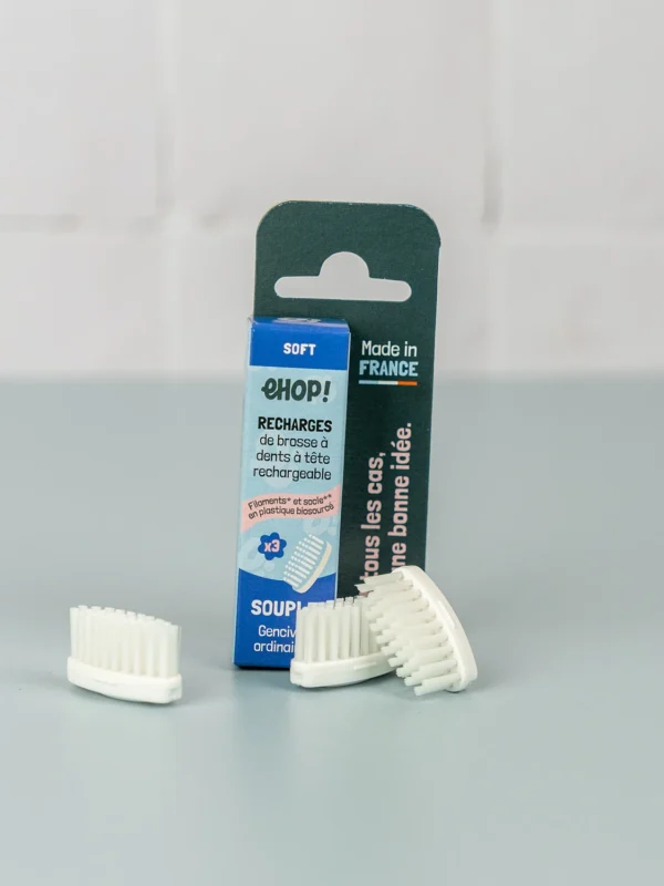 Têtes extra-souples pour brosse à dents rechargeable - ehop ! têtes extras-souples brosse à dents rechargeable